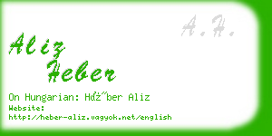 aliz heber business card